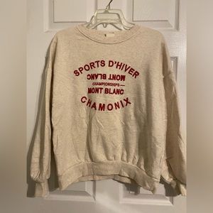 Embroidered Red Letting Sweatshirt